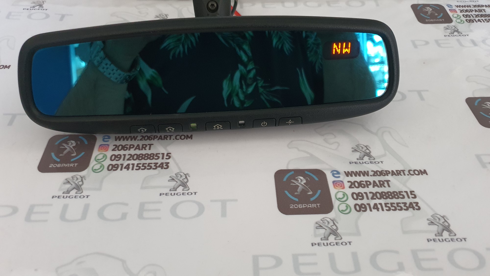 آینه الکتروکرومیک (Autodim Mirror) قطب نما دار نارنجی/ امریکاUSA